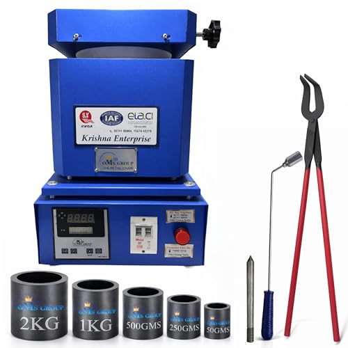 Image of Fast 2KG Electric Melting Machine -, Premium Model, 1200 Max Temperature, Specialized for - Gold, Silver, Copper, Aluminum, Cadmium, Zinc, Brass Bronze & Lid Metal Melting Machine