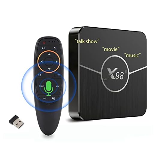 X98 5G Android 11 TV Box, 4K HDR Media Player Support 2.4G/5G Dual WiFi BT5.0 3D AV1 with Voice Air Mouse Remote
