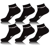 Talla 43/46 Kappa T694-1 Set 3pares Calcetines Tobilleros Negro, Talla 43/46, Blanco, 43-46 para Hombre