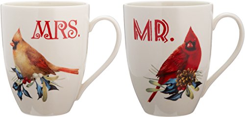 Lenox 863973 Winter Greeting 2-Piece Mr & Mrs Mug Set #TOP9