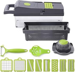 Vegetable Choppers, 14 in 1 Kitchen Mandolines Slicer Food Chopper with Egg Separator Peeler for Onion Veg Garlic Potato Salad Mini Dicer Chopper Cutter