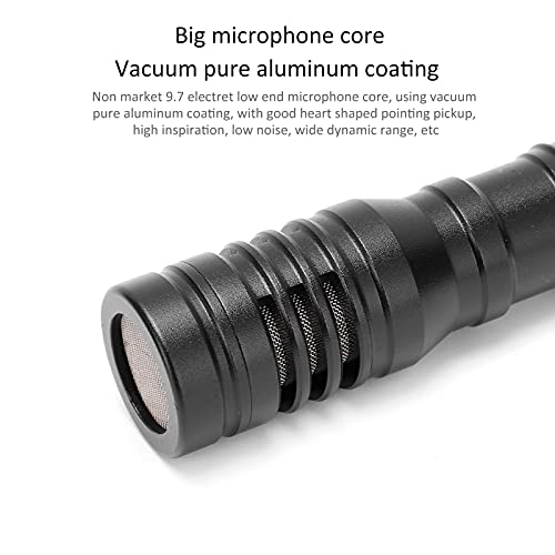 Image of Cardioid Pointing Microphone, Universal Video Microphone, Metal Small Audio Equipment with Vibration Brackets, 3.5mm TRS and TRRS Interfaces, for Live Streaming and Video Recordi