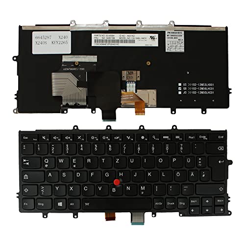 Clavier PC portable Lenovo PK130SA1B12 rétroéclairé Allemand