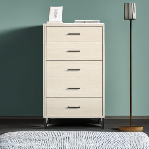 ivory dresser cheap Franco 5-Drawer Dresser Antique White