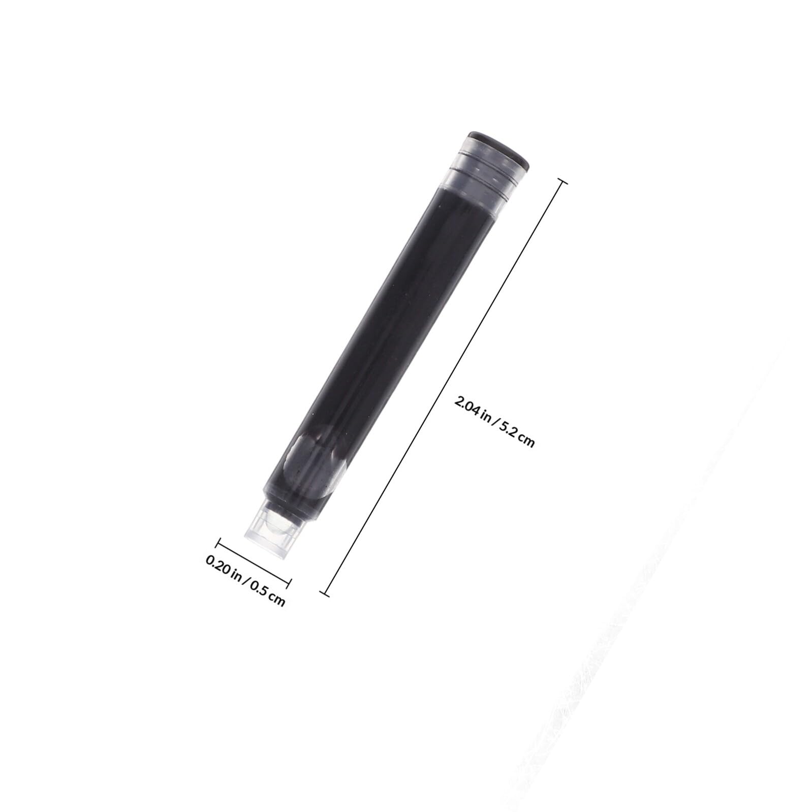 Alipis Ricariche Inchiostro Design Semplice 100 Pezzi per Penna Stilografica Portatile e Leggero Nero per Ufficio e Scuola
