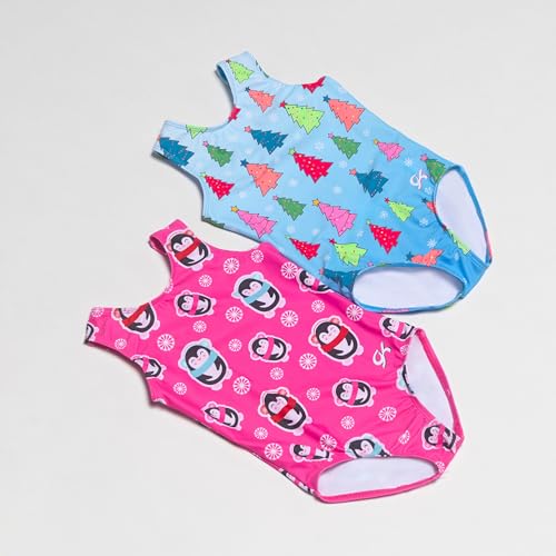 Image of GK Stars Gymnastics & Dance Leotard for Girls and Toddlers - Activewear One Piece Outfit in Fun Colorful Prints