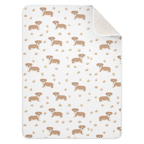 Light Brown Dogs Baby Swaddle Blanket for Boys and Girls, Muslin Baby Receiving Swaddle Blanket, Soft Cotton Nursery Swaddling Blankets for Newborn Toddler Infant