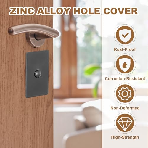 Cache-trou de porte en acier inoxydable bronze premium pour rénovation