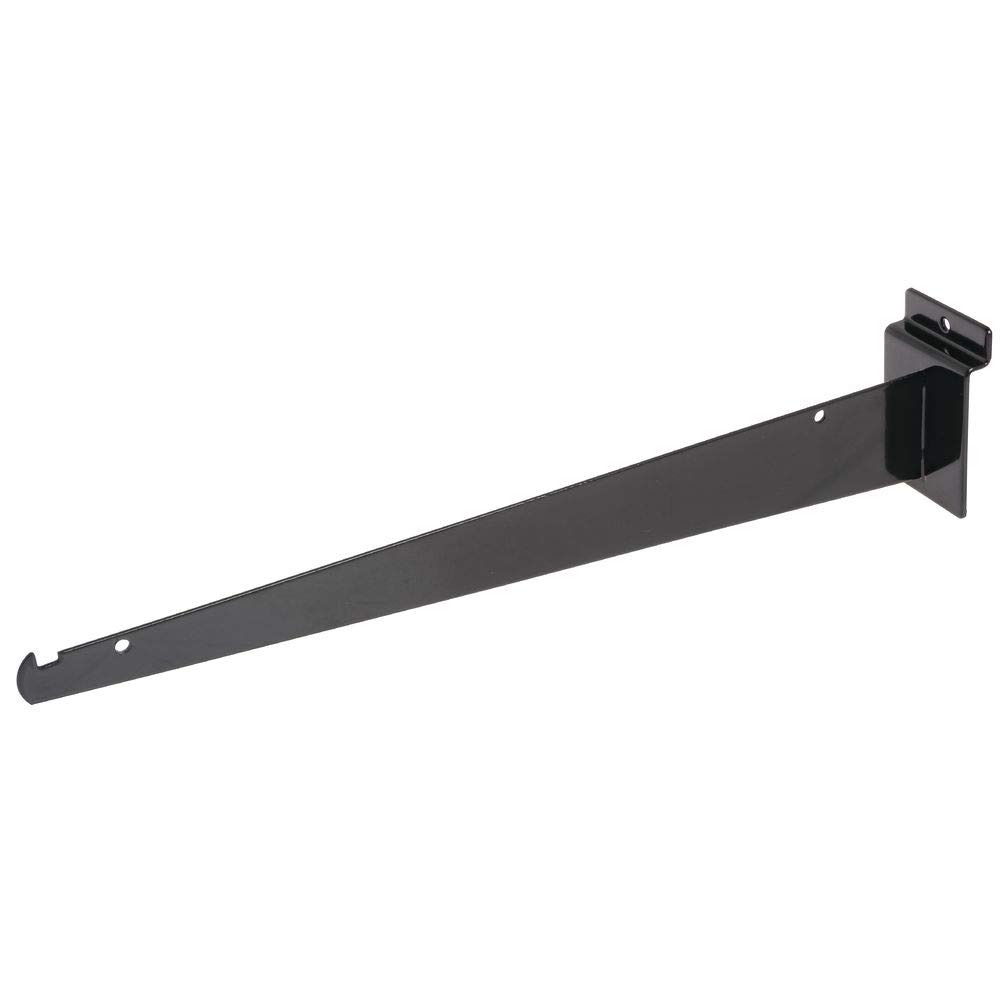 Slatwall Shelf Bracket by Retail Resource – Metal, Black, Model 1709