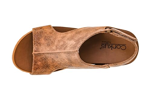 Image of Corkys Footwear Womens Carley Wedges, Featuring Corkys EVA Foam Cushioned Insoles, A 2.5 Inch Heel, Lightweight For All Day Wear, And Hook And Loop Closure