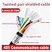 ASDJKL Communication Equipment 5M 20AWG 22AWG 18AWG 24AWG 16AWG 17AWG 2-8 core Meter 485 Communication Signal Wire RVSP Pure Copper Twisted Pair Shielded Wire Wire and Cable(4 Core 24AWG 5M)