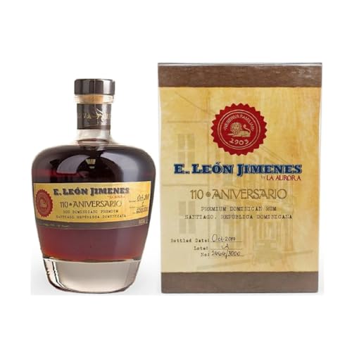 Ron E. León Jimenes 110 Aniversario – Edición Limitada 75 cl | 10 Años de Añejo | Tradición Premium Dominicana | Bogusto