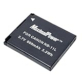 Maximal Power DB CAN NB11L Battery for Canon NB-11L and Canon PowerShot ELPH 110/320HS,A2300,A2400,A3400,A4000 Camera (Black)