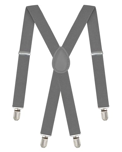 Image of Dibi Suspenders for Men - Adjustable X Back Mens Suspenders with 4 Heavy Duty Strong Clips
