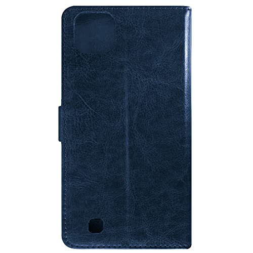 Image of Flip Cover Compatible with Realme C20 / C20A / C11 (2021) | Premium Leather Finish | Inbuilt Pockets & Stand | Flip Cover Back Case for Realme C20 / C20A / C11 (2021) (Blue)
