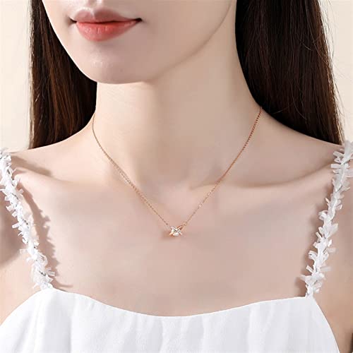 Collier planète rotatif perle de clavicule création mode chic unique - 5