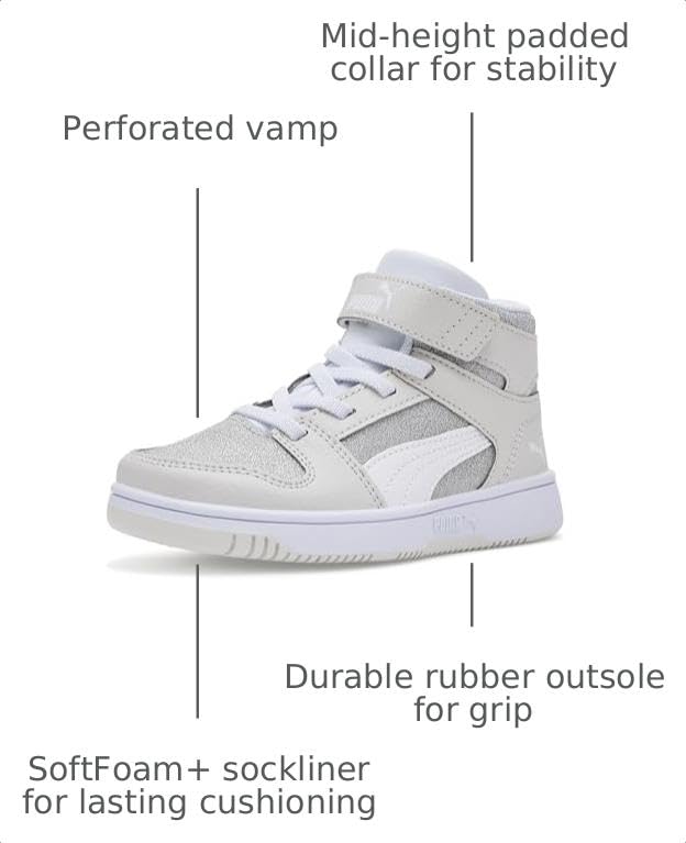 Image of PUMA Unisex-Child Rebound Layup Mid Shoes