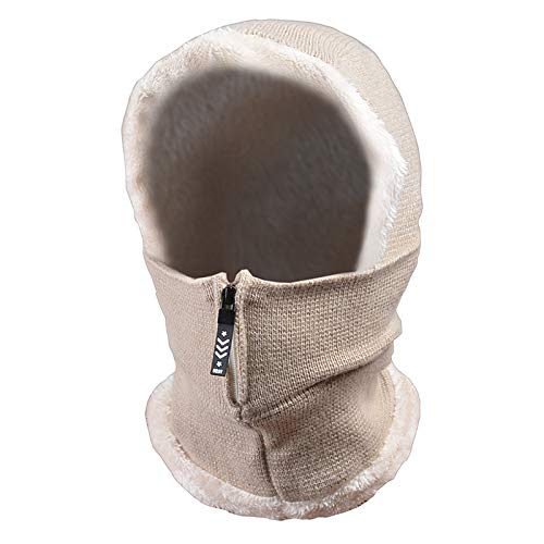 Bonnet chaud en laine tricotée de haute qualité avec écharpe et pompon