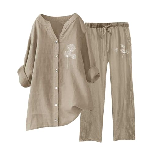 Pyjama en lin pour femme : ensemble loungewear respirant et fluide pour l'été