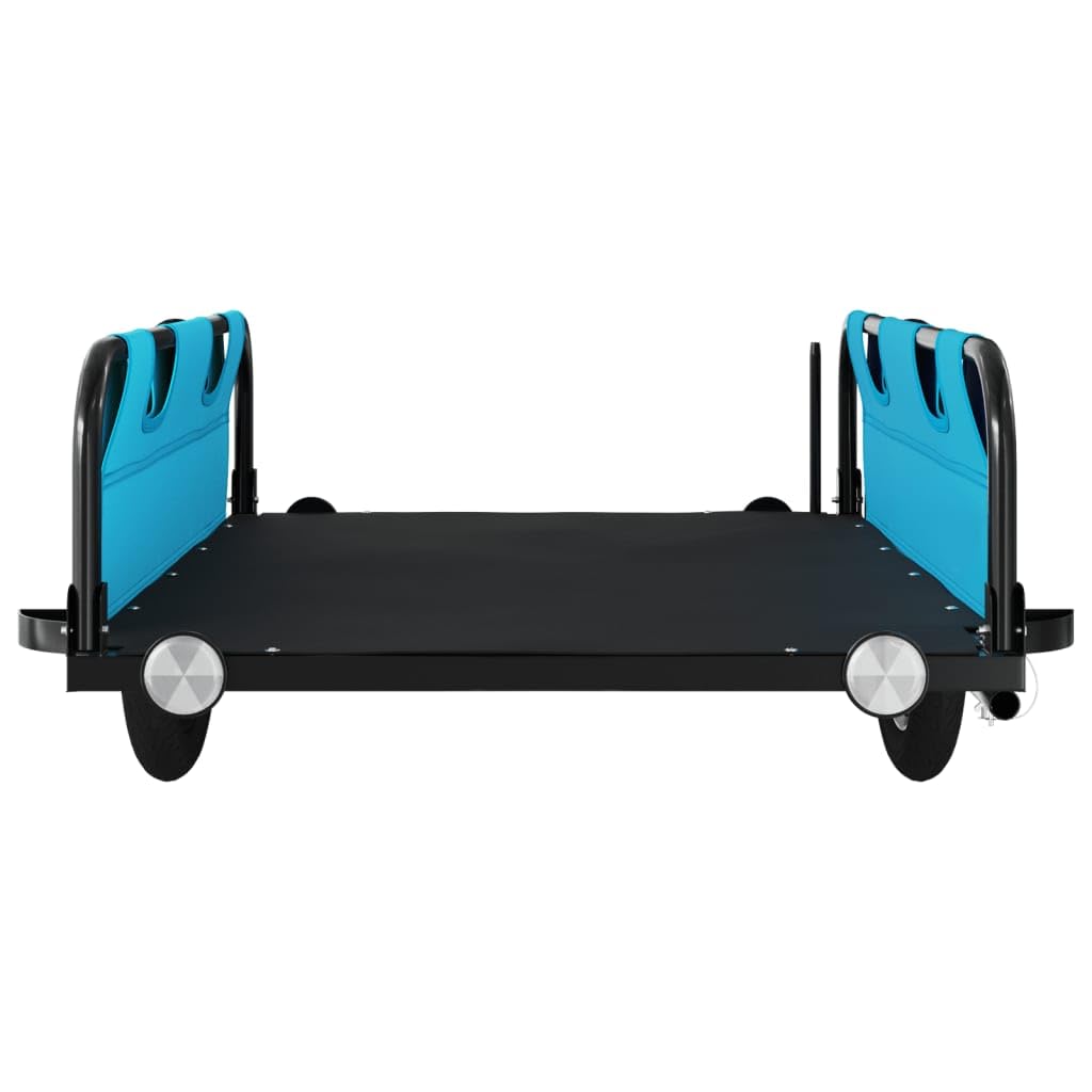 Willood Fahrradanhänger Lastenanhänger Fahrrad Transportanhänger Anhänger Blau Oxford-Gewebe und Eisen 135 x 68 x 38.5 cm