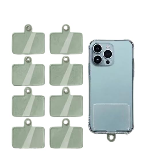 sangam korean style cute cartoon ziplock pouch with handle, pack of 12 | universal mobile strap holder with metal eyelet, clear plastic phone chain connector for mobile cases,