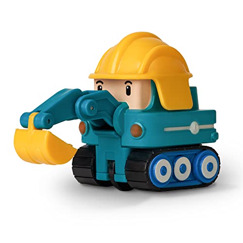 Robocar Poli, [3-Pack Bundle Die-Cast Metal Toy Cars, Construction Team Dump (Dumpoo) + Poke + Bruner (Non-Transforming Diecast Construction Vehicles) #TOP4