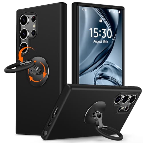 Coque Samsung S23 Ultra silicone noir pour visionnage mains libres