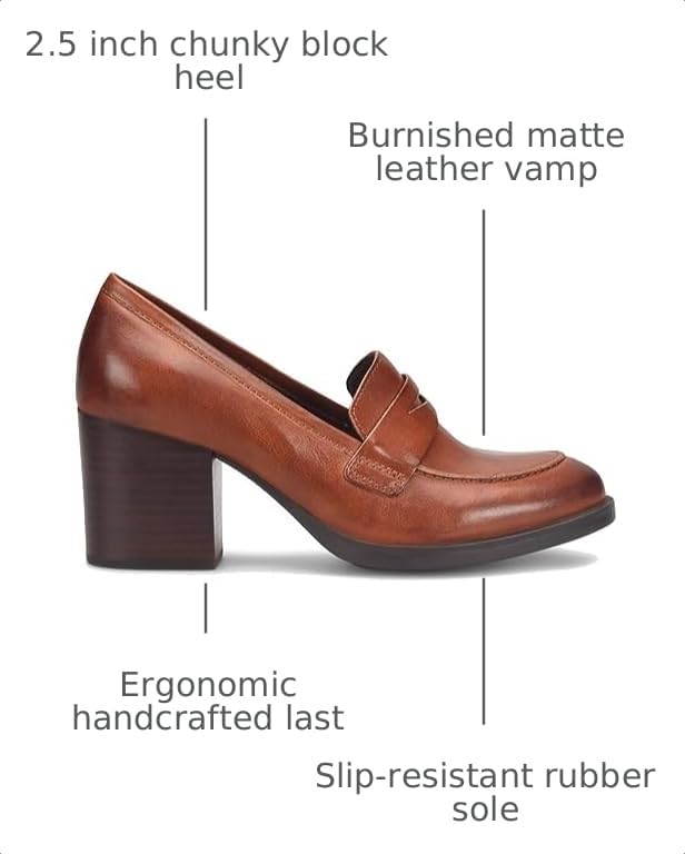 Image of SHODENSE Women Vintage Chunky Heel Loafers Pumps Platform Round Closed Toe Oxford Shoes Burnished Patent Matte Suede Slip On Dress Loafer Block Stacked Heels Office Formal Work Business 4-11 M US