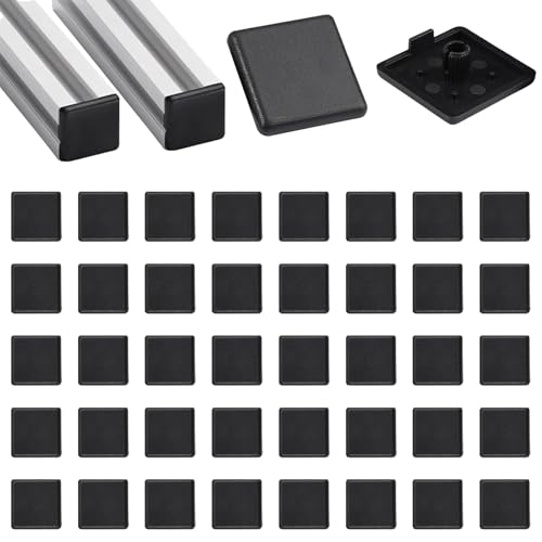 40 tappi in alluminio 3030, profilo in alluminio, 30 x 30, tappi per tubi in plastica di alta qualità, per profili in alluminio industriale standard europei 3030 (nero)