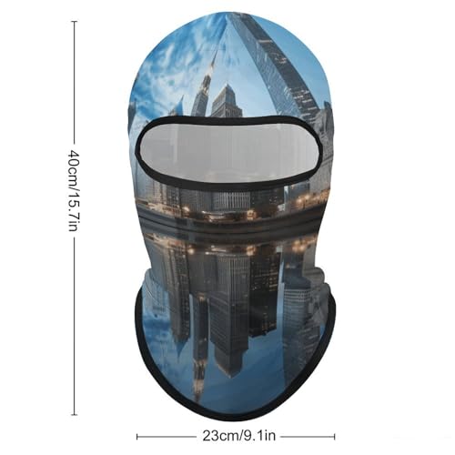 Balaclava para Hombres Máscara de Esquí Chicago Reflejada para Invierno con Cubreboca para Ciclismo miniatura 2