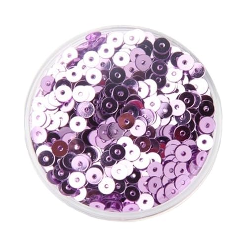 WEKONUMEX Flache Runde Pailletten, blau-rosa, lila
