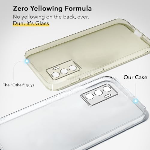 Image of Jkobi Lifetime Anti-Yellow Clear Back Case Cover for Vivo V23e 4G | 5G (Sleek Hard Crystal | Shockproof and Camera Protection)