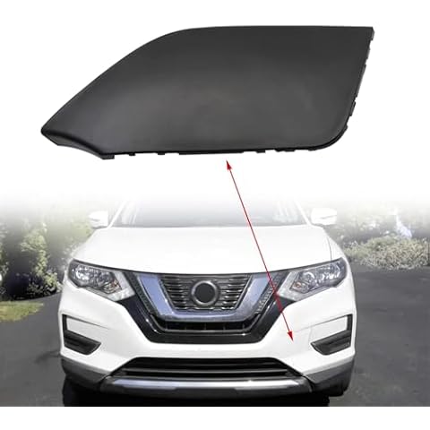FZJDSD Front Bumper Tow Hook Cover Compatible with Nissan Rogue CVT AWD FWD Rogue Hybrid 2017 2018 2019 2020 Replace 622A0-6FL0H 622A0-6FV0A Cover