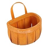 Panier mural suspendu tressé – fabriqué à partir de copeaux de bois, tressé à la main, solide et durable, panier de rangement suspendu tressé