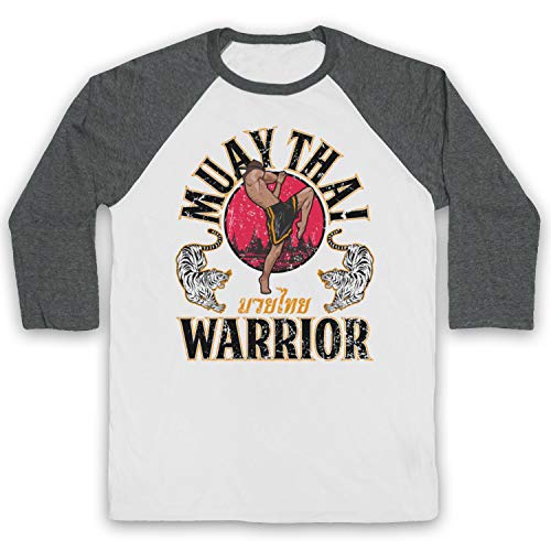 T-Shirt Base-Ball 3/4 Muay Thai Warrior Maillot Arts Martiaux Homme Rétro