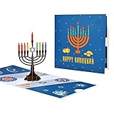 Magic Ants Menorah Lights Pop Up Card Hanukkah Candles 3D Greeting Pop Up Hanukkah Card New Year Car