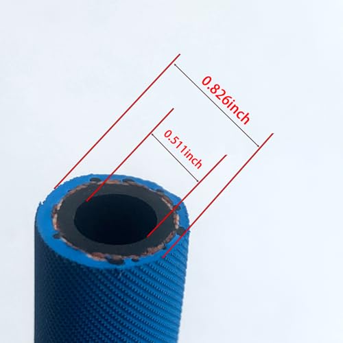Image of 15FT Fuel Line Hose 1 /2 inch inch,13mm High Pressure Hose 2.8Mpa 400PSI for Fuel Systems Engines Tube Hose Blue Multiple Size Options(Attached Hose Clamp)