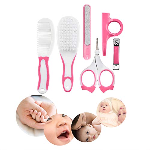 Duotar Kit De Cuidados Com O Bebê,Kit de Cuidados de Saúde e Higiene do bebê 6 PCS Escova de Cabelo