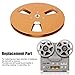 7 Inch 1/4 Empty Take Up Reel to Reel Small Hub, Universal 3 Holes Open Reel Audio Tape Empty Reel Aluminum Opening Machine Part Takeup Reel (Gold)