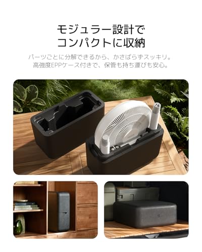 Mijia扇風機 Pro Slim DCモーター Type-C モバイルバッテリー対応 静音 収納ケース付き 100段階風量調整 高さ調節 省エネ