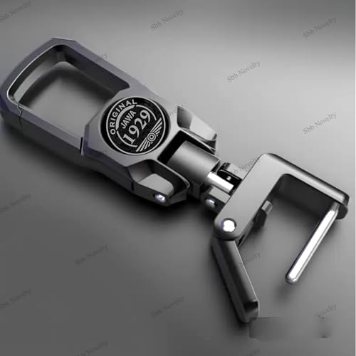 Image of Black Color Zinc Alloy Fob Heavy Duty Keychain For All jawa Model Bike Key Chain () Sbb Remote J-a-w-a Huk