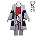 nfzwycmdxz Enjin Cosplay Gachiakuta Costume Adult Men Robe Shirt Uniform Outfit Full Set Halloween Party (Gray(Wig), XXXL)