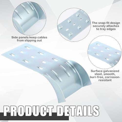 Zonon 4pcs 90 mm Wide Wire Mesh Cable Tray Cable Guider Water Fall Cable Guider Tray Dividing & Cable Routing for Wire Mesh Cable Trays