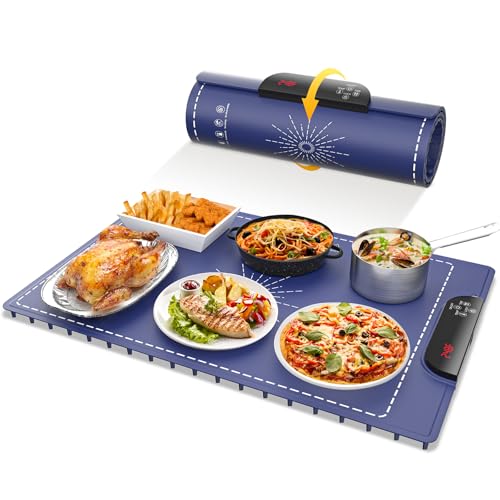 Electric Food Warming Mat for Countertops & Buffets, 11 Temperatu...