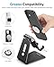 OMOTON Adjustable Cell Phone Stand, C2 Aluminum Desktop Phone Holder Dock Compatible with iPhone 15 14 13 Xs XR 8 Plus 7 6, Samsung Galaxy, Google Pixel, Android Phones, Black