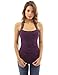 PattyBoutik Women Crochet Inset Ruched Detail Tank Top (Dark Purple Medium)