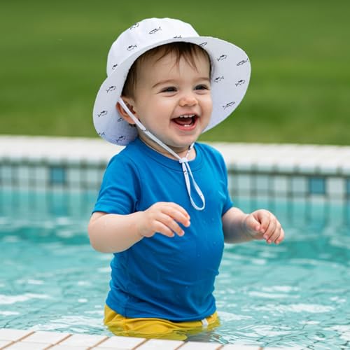 image for Durio Baby Girl Sun Hat Sun Protection Baby Girl Hats Wide Brim Baby G