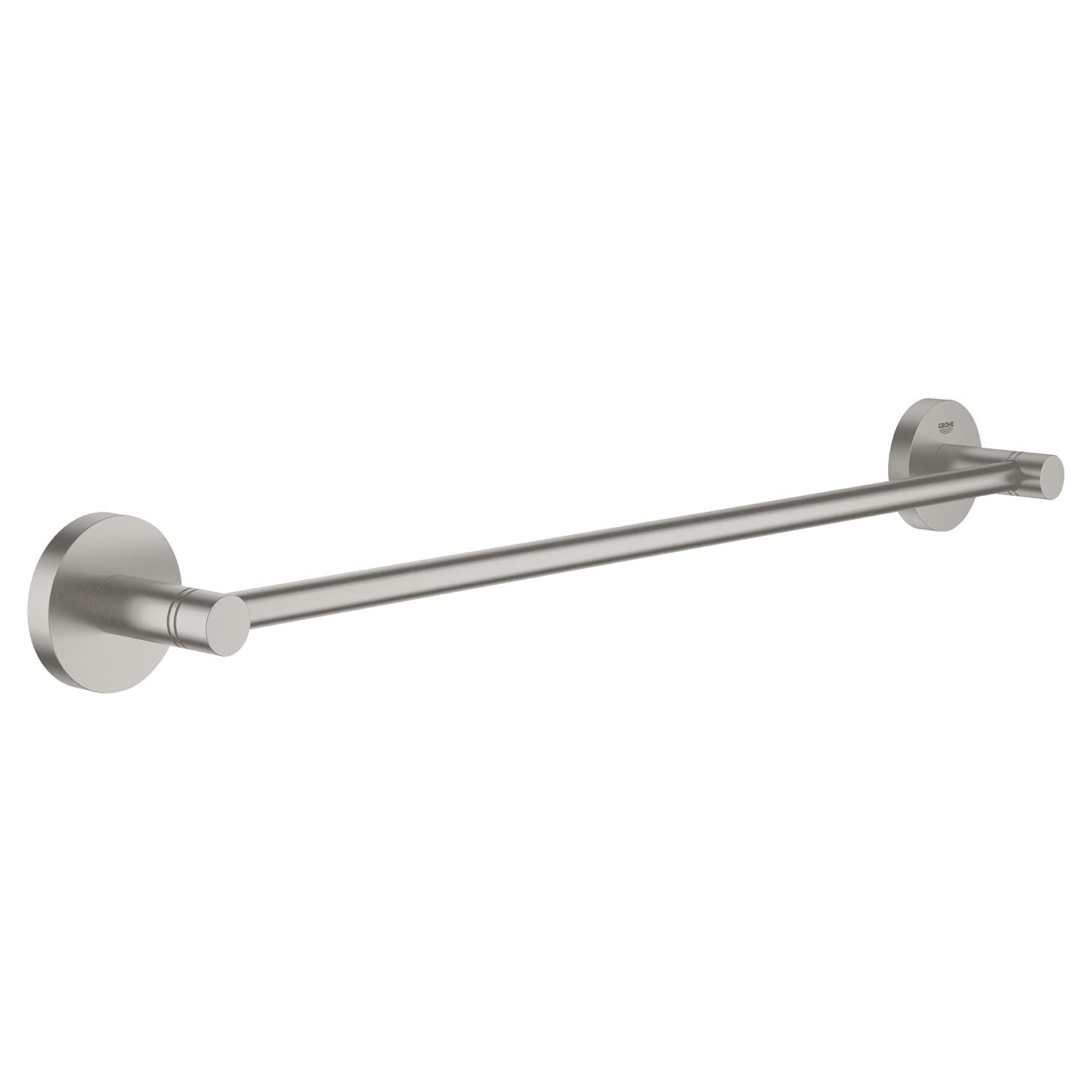 Grohe Super Steel Essentials Towel Rail (450Mm) German Engineered, Metal In Stainless Steel-Look And With Concealed Fastening 40688Dc1