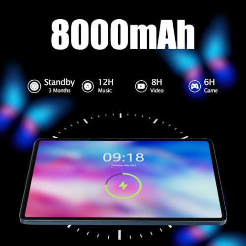 Elepad Tablet 12 Inch 2K Android Tablets, Octa-Core+Large Screen Tablet 128GB ROM 6GB RAM, 8000mAh 5MP+13MP Dual Camera Tablets PC, Android 12, 2.4/5G WiFi BT, Incell 1200 * 2000 IPS Gaming Tablet - Image 6