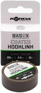 Korda Basix Coated Hooklink, Camo Green